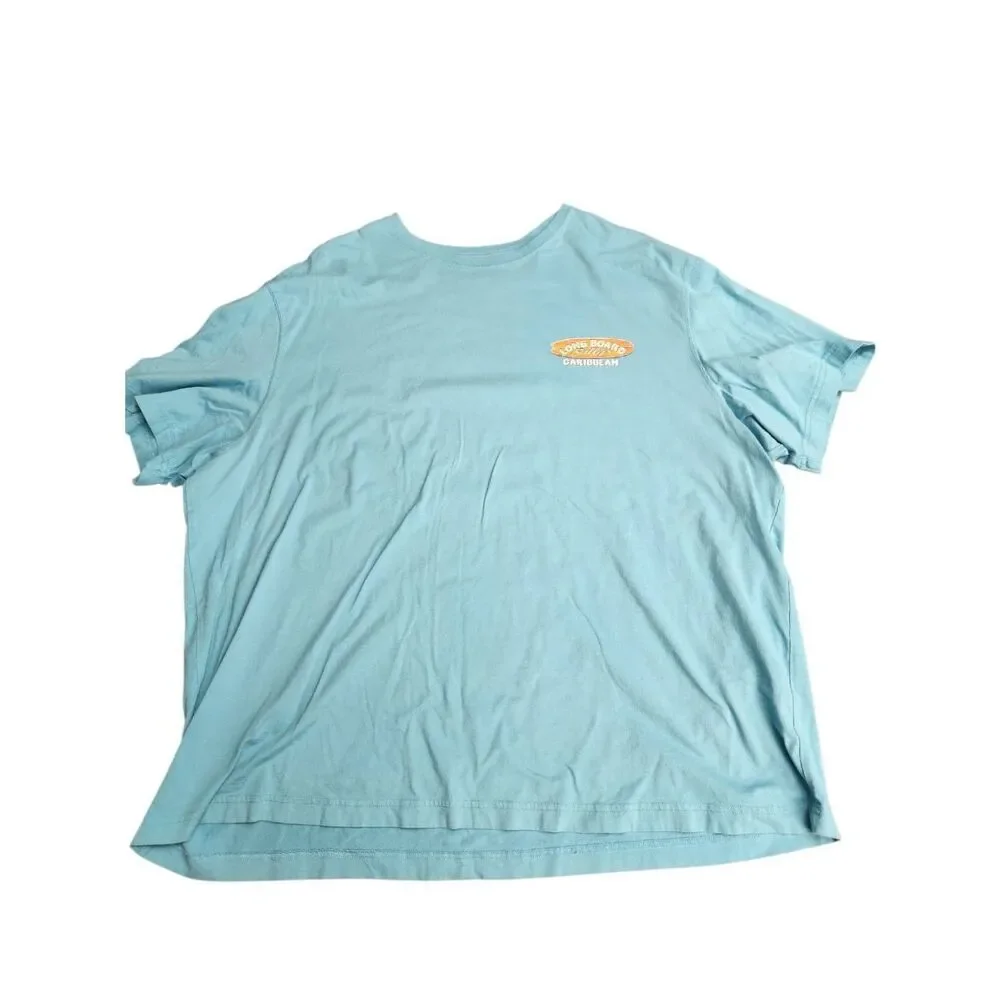 Caribbean Tropical Blue Long Board Sally's Short Sleeve Shirt Sale 5 for 25